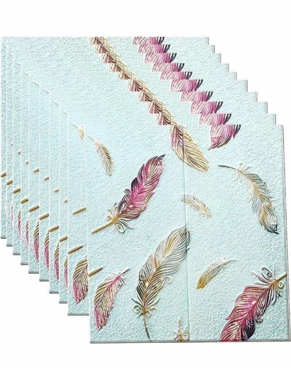3D BLUE FEATHER (70X70)