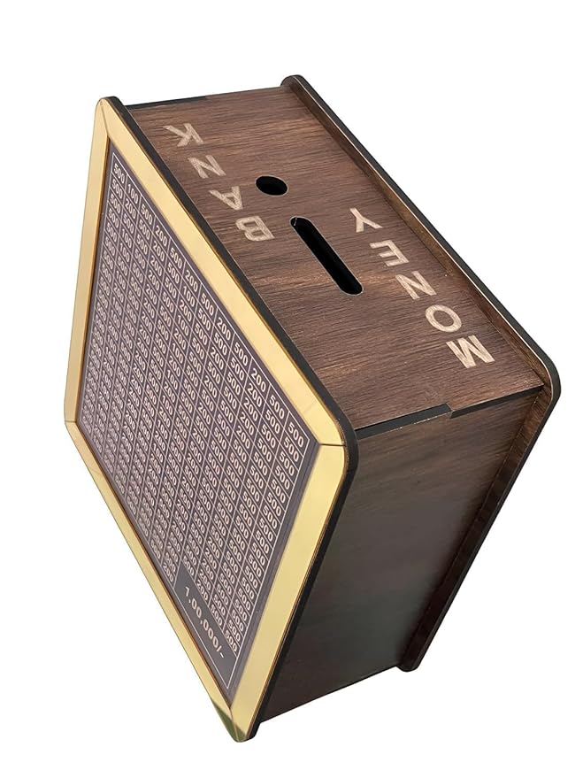 WOODEN COIN PIGGY BANK MONEY BOX - Image 5