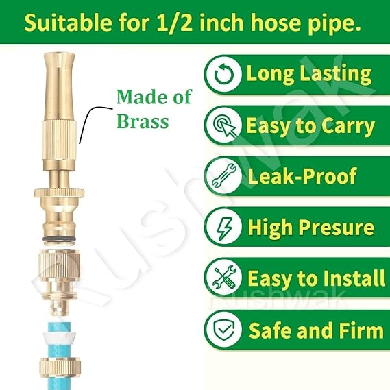Golden Brass Nozzle Water Spray Gun - Image 4