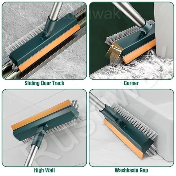 3 in 1 Tiles Cleaning Brush 3 In 1 Floor Scrub Brush With Squeegee - Image 3