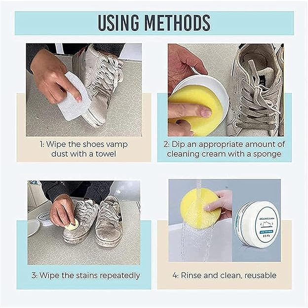 Shoe Cleaner Cream with Sponge - Image 3